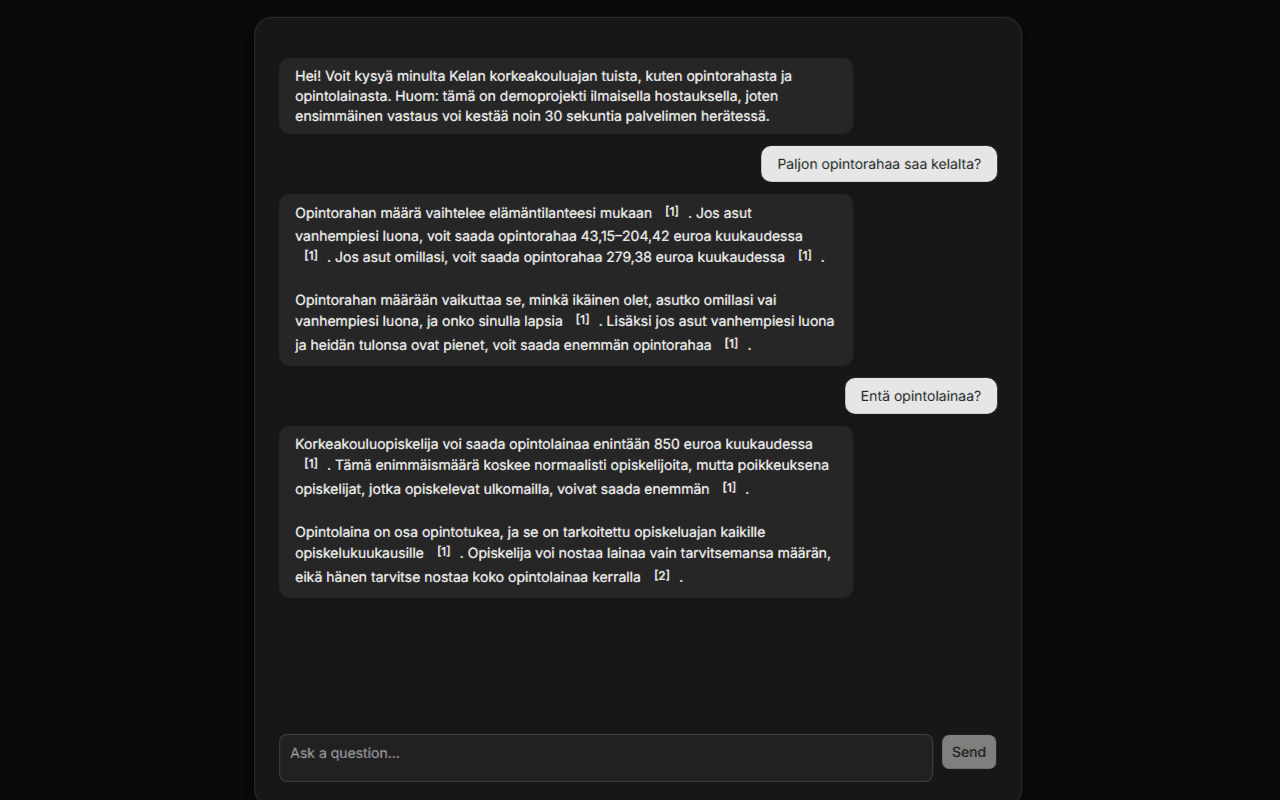 RAG Chatbot screenshot